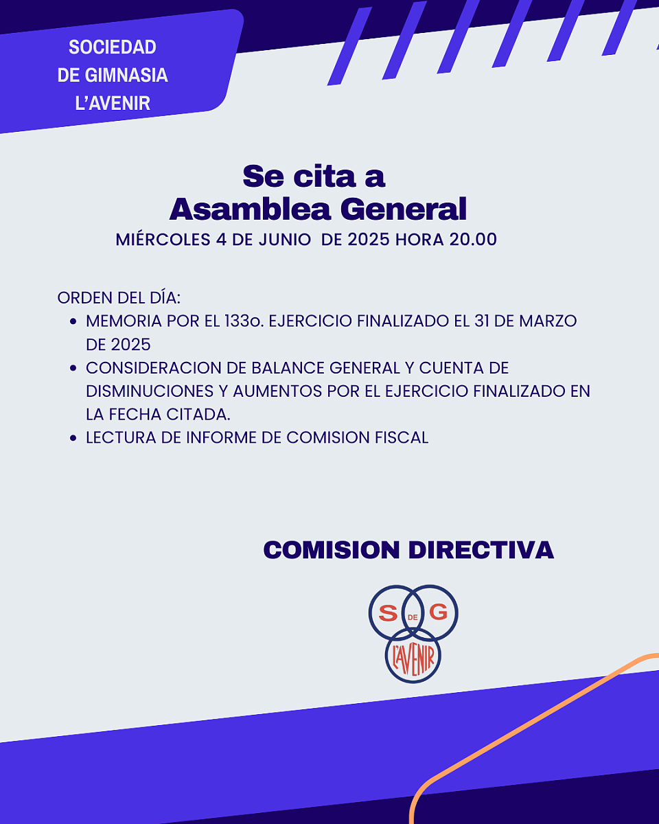 COMUNICADO ASAMBLEA CLUB LAVENIR