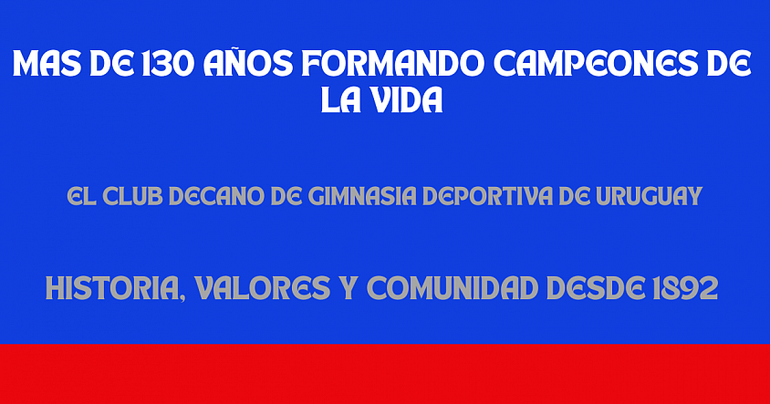 Club decano de gimnasia deportiva de Uruguay. Gimnasia artística, boxeo, básquetbol, fútbol, musculación y frontón. Sumate a nuestra historia.